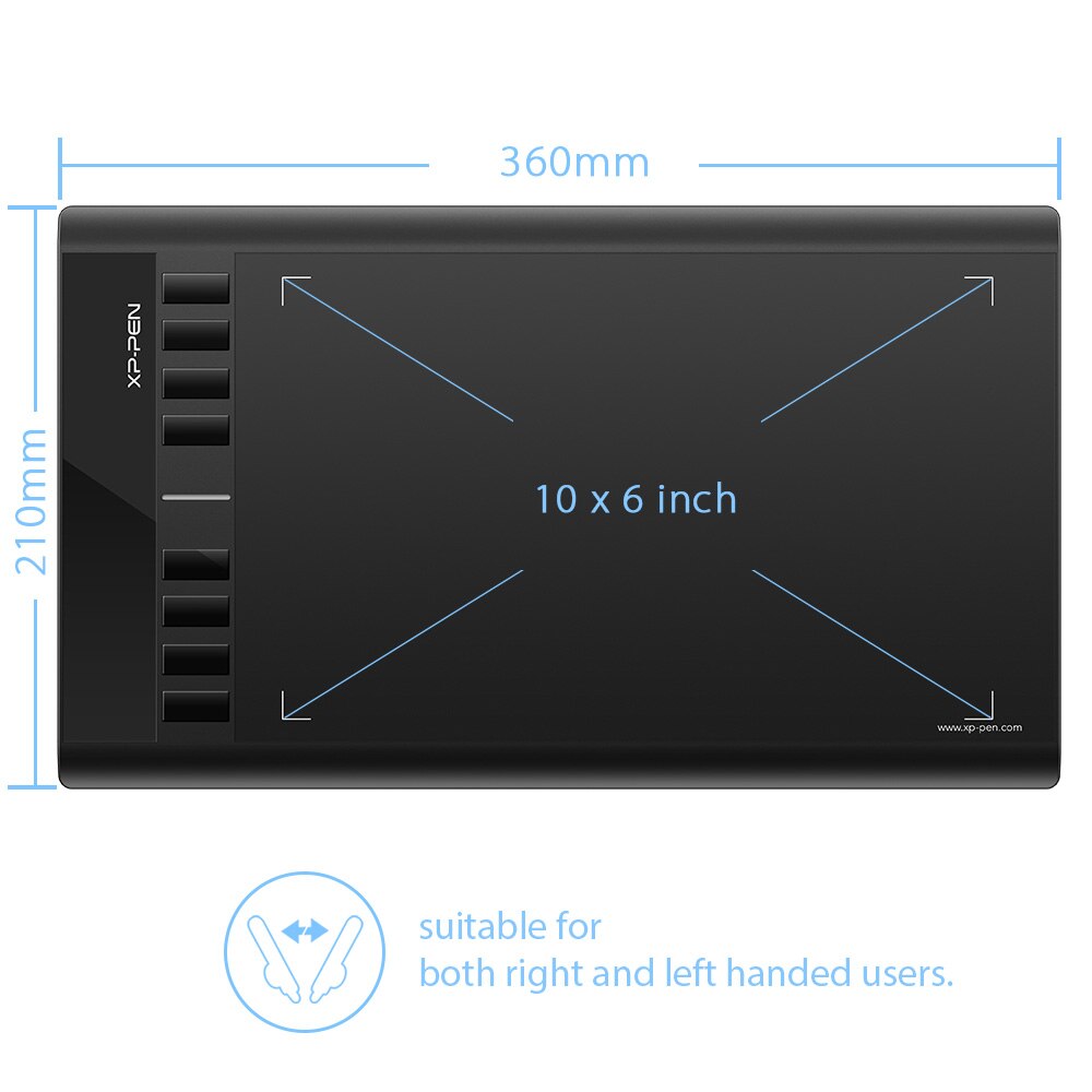 XPPen Star03 V2 Dessin Tablette Graphique 12 Pouces avec 8 Touches De Raccourci, Batterie Sans Tablette Graphique Stylos 10x6 &quot;zone de Travail pour la Artistique