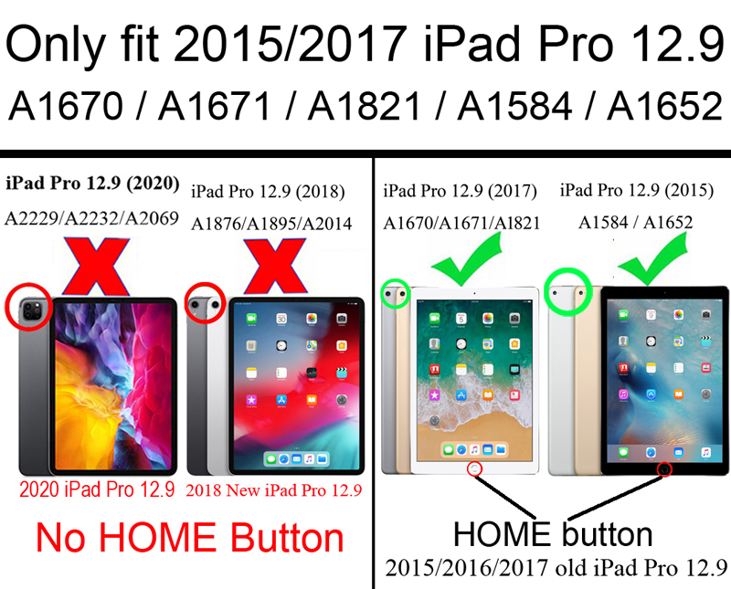 Multi stand case for iPad Pro 12.9 A1584 A1652 protective cover iPadPro 12.9 A1670 A1671 A1821 shell holder