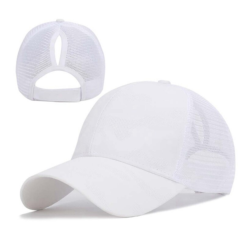 Paardenstaart tennispet dames meisje verstelbare ademende zomer effen snapback katoenen hoeden casual sportpetten: 5