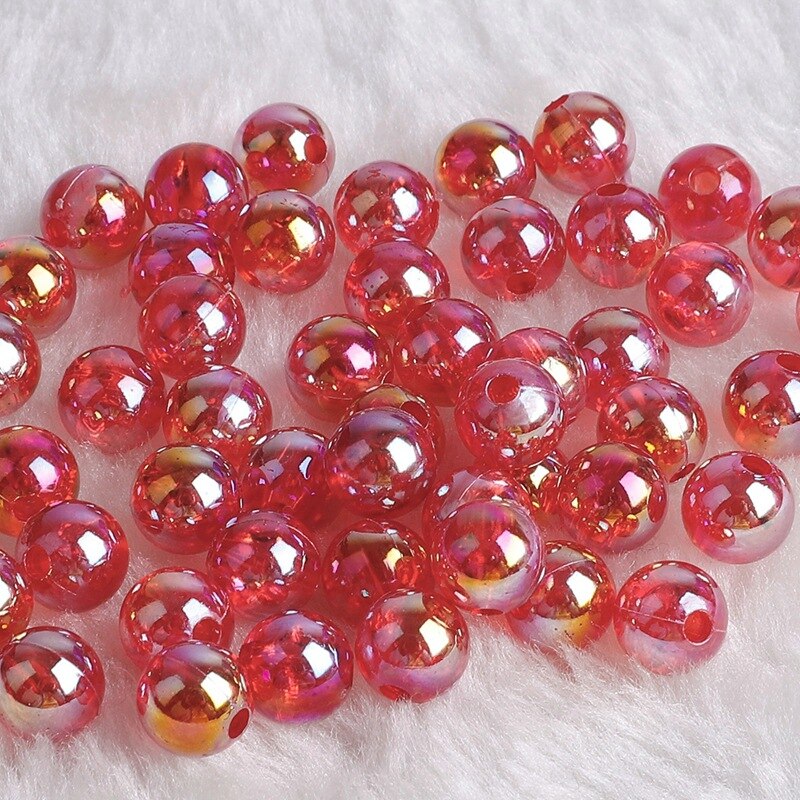 50pcs 8Mm Glass Ball Cream Cattle Small Marbles Pat Toys Parent- Child Beads Console Game Pinball Machine of Bouncing Ball: Red