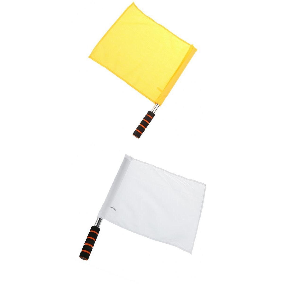 2Pcs Referee Linesman Flags for Hockey Rugby Football Soccer Sports Match
