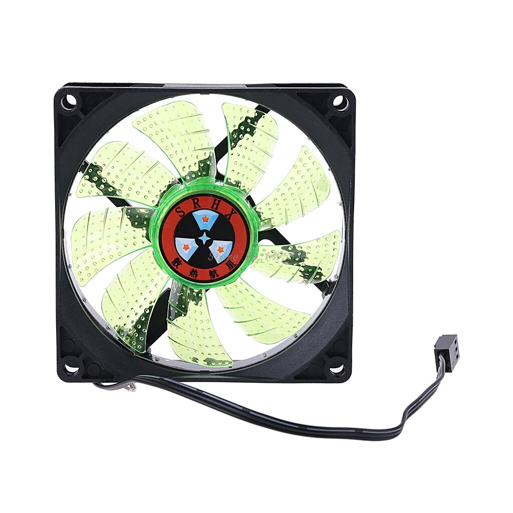 90mm LED Light 3pin PC Desktop Computer Case Cooling Cooler Fan Low Noise 9025