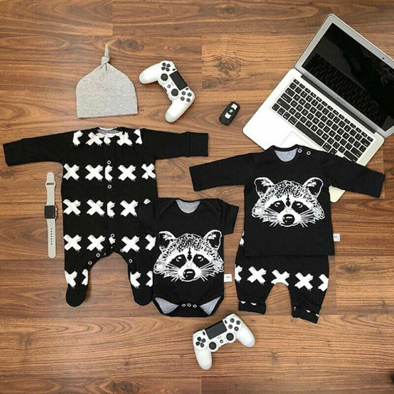 Baby Boy Clothes Animal Print Footies Jumpsuit Autumn Winter Baby Clothing