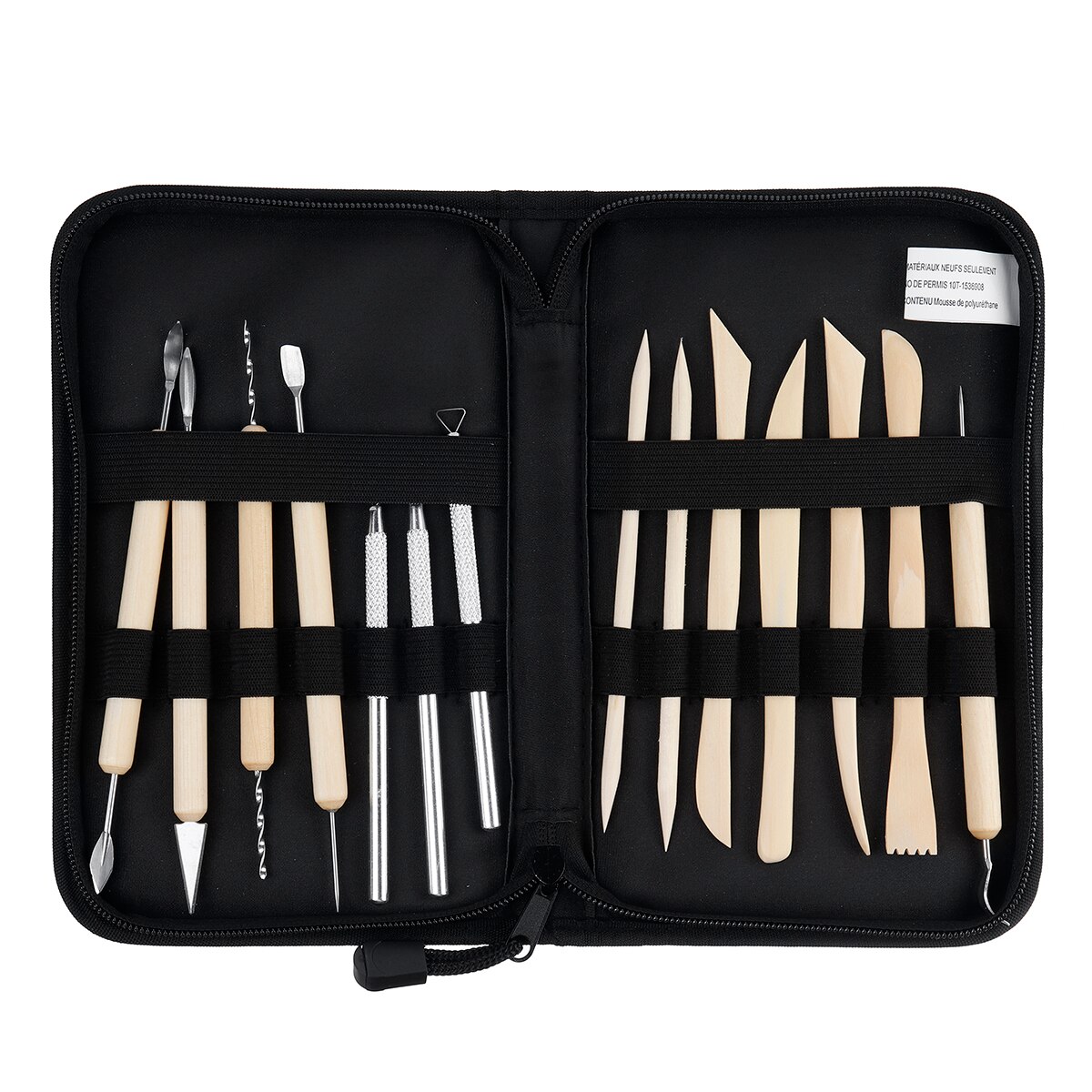 61PCS Ceramic Clay Tools Set Polymer Clay Tools Pottery Tools Set Wooden Pottery Sculpting Clay Cleaning Tool Set tool sculpture