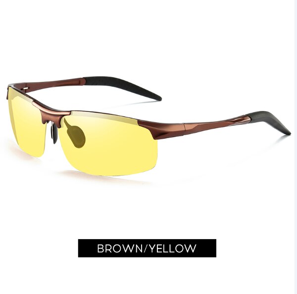 Locksoso nattesynsbriller antirefleks polarisator bilførere nattesynsbriller polariserede kørebriller gule solbriller: 5. brun gul