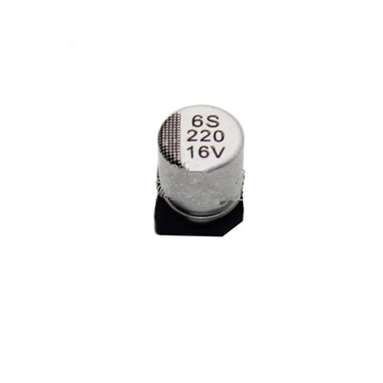 10Pcs 6.3*7.7Mm Smd Elektrolytische Condensator Aluminium Elektrolytische Condensator 220Uf/16V