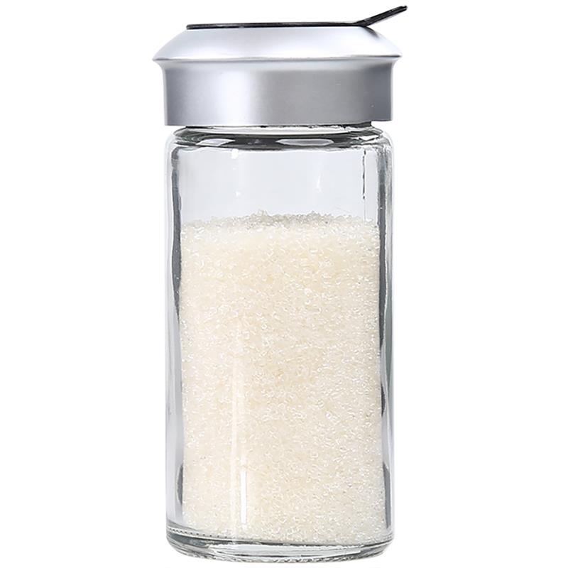10 stk gennemsigtigt glas køkkenudstyr krydderi peber shaker krydderikrukke roterende dæk krydderdåse salt sukkerflaske: 1