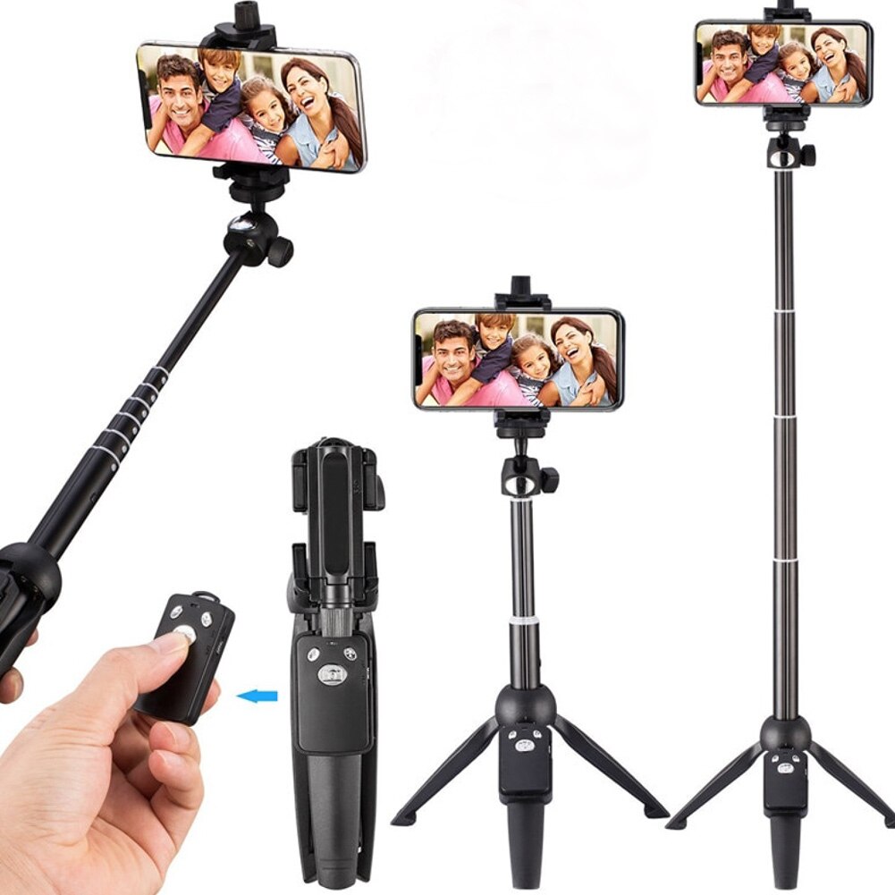 4 in 1 Selfie Stick Tripod Portable Aluminum Alloy Lightweight Bluetooth Remote Non Skid Tripod JR Deals