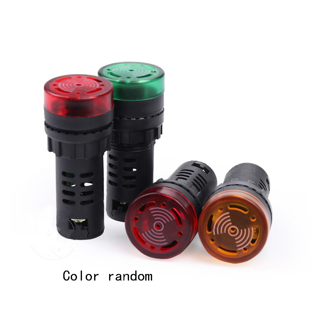 12V 24V 220V 380V Panel Mount W Buzzer Beep LED Power Indicator Pilot Signal Light Lamp: 24V