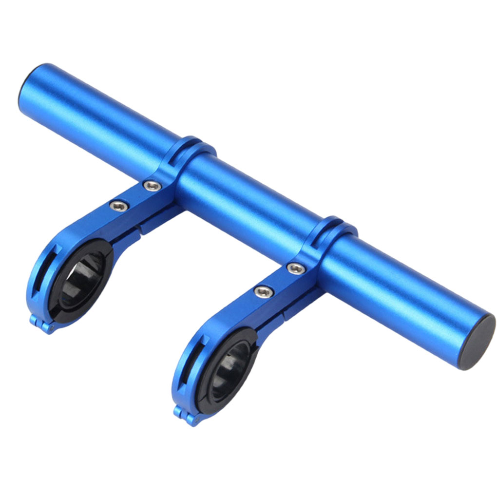 20CM Aluminum Alloy Bicycle Handlebar Extender Mountain Bike Bicycle Front Light Bracket Lamp Flashlight Accessories Lamp Holder: Black