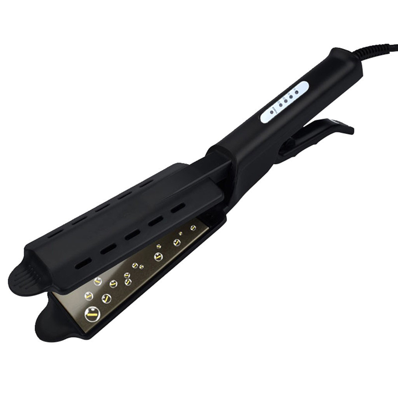 Hair Straightener Four-Gear Temperature Adjustment Ceramic Tourmaline Ionic Steam Hair Straightener For Widen Panel: AU