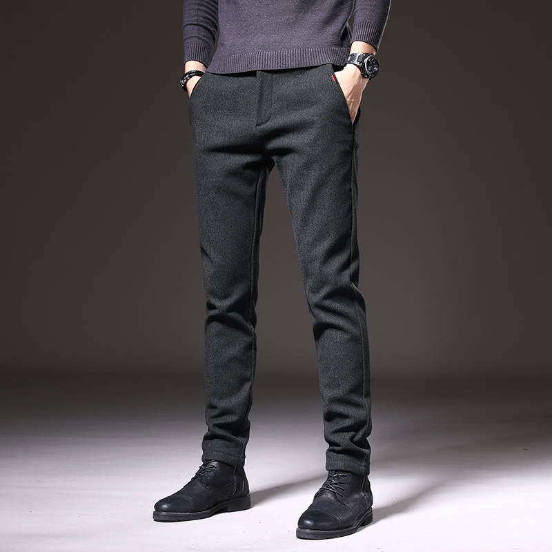 Herfst En Winter Casual Heren Broek Slim Fit Comfortabele Taille Strakke Mouw Mode Veelzijdige Broek
