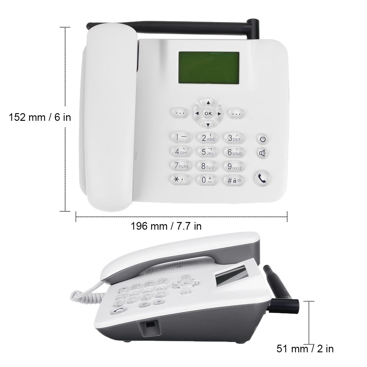 3g 2g gsm fast trådlös telefon skrivbord mobiltelefon lcd skärm sim -kort skrivbord antenn gränssnitt inkommande samtal display 100-240v