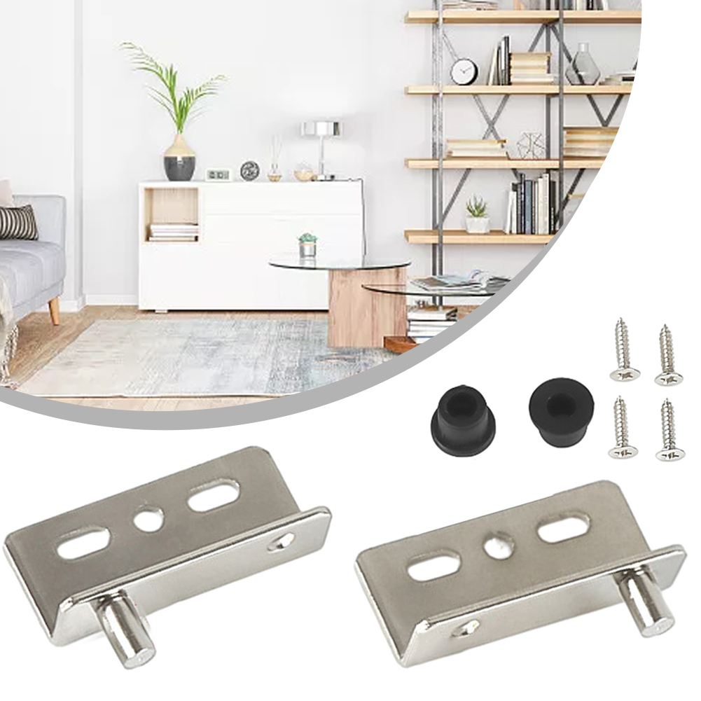 2Pcs Pivot Hinges Heavy Duty Concealed Shaft Door Hinges With Bushing For Wood Doors Drawers Cabinet Wardrobe Furniture Hardware