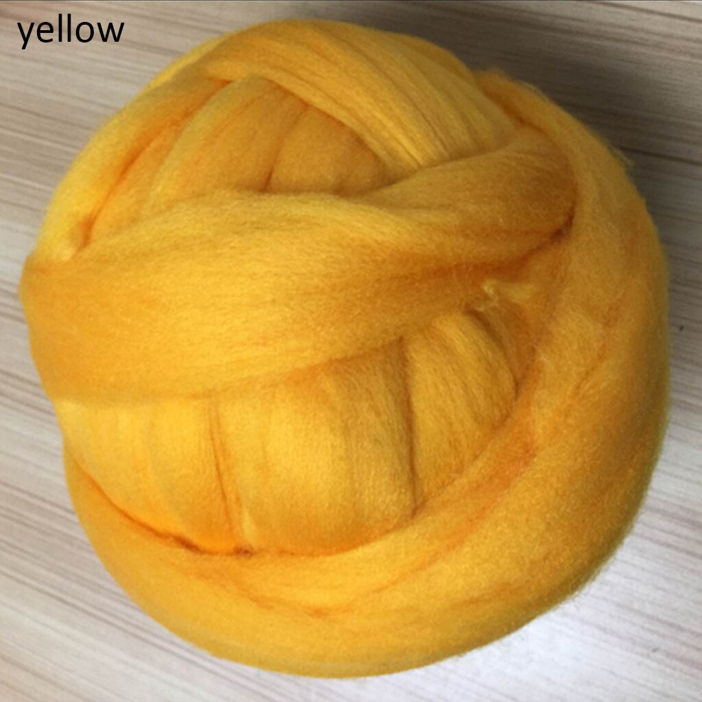 1000G Bunte Hand-Gestrickte Garn Für Farbstoff Schal Hand Strick Weichen Milch Baumwolle Garn Dicke Wolle Garn Riesen wolle Decke S03: Gelb