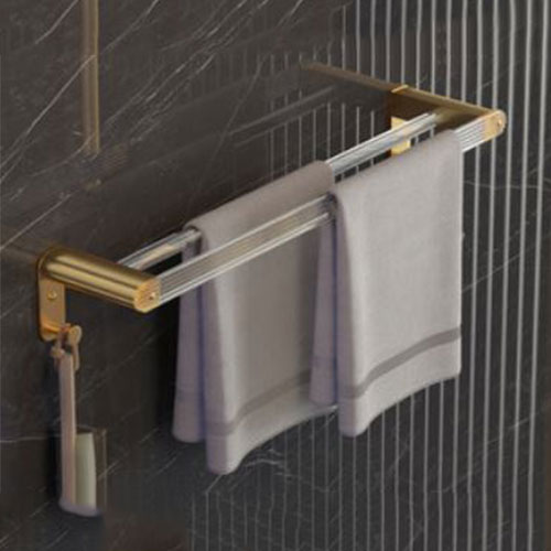 DOOKOLE HOHardware-Ensemble d'accessoires de bain dorés, porte-serviettes mural T1, porte-serviettes, brosse de toilette, crochets à serviettes, porte-papier: Violet