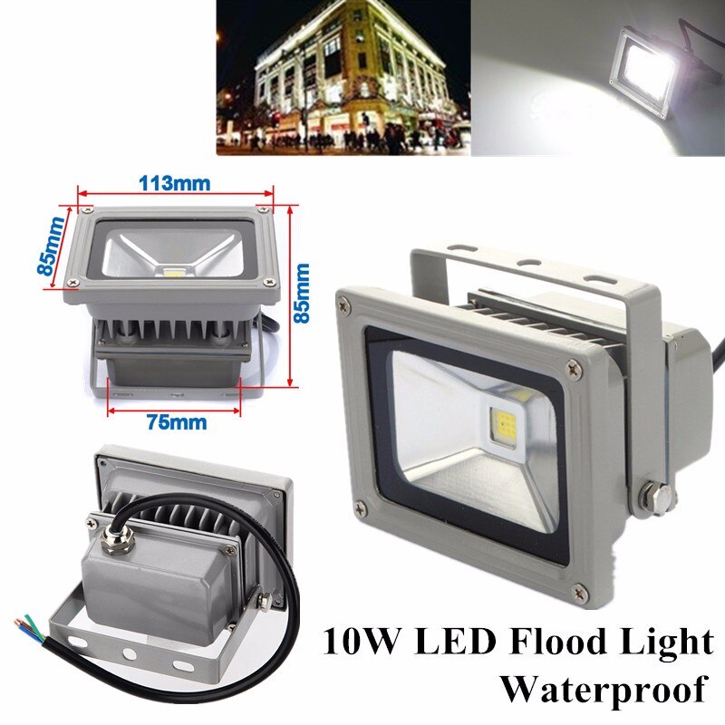 4 stk/pakke  dc 12v 10w højeffekt led udendørs  ip65 flood wash lys lampe  ip68 ren hvid projektionslampe