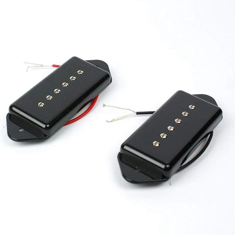 Juego de 2 pastillas de guitarra P90 estilo oreja de perro negro DP90-BK accesorios de guitarra