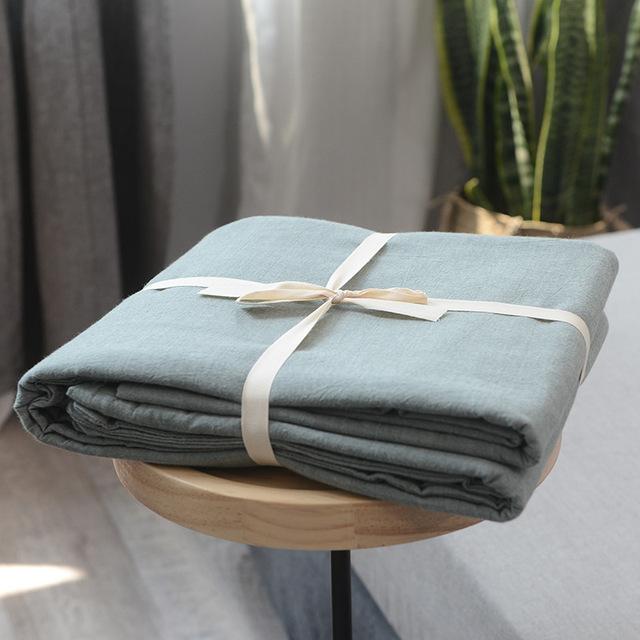 45 en stykker 100%  bomuldsgarn vævet vasket bomuld lysegrøn dynebetræk japansk stil tilgængelig: 220 x 240cm