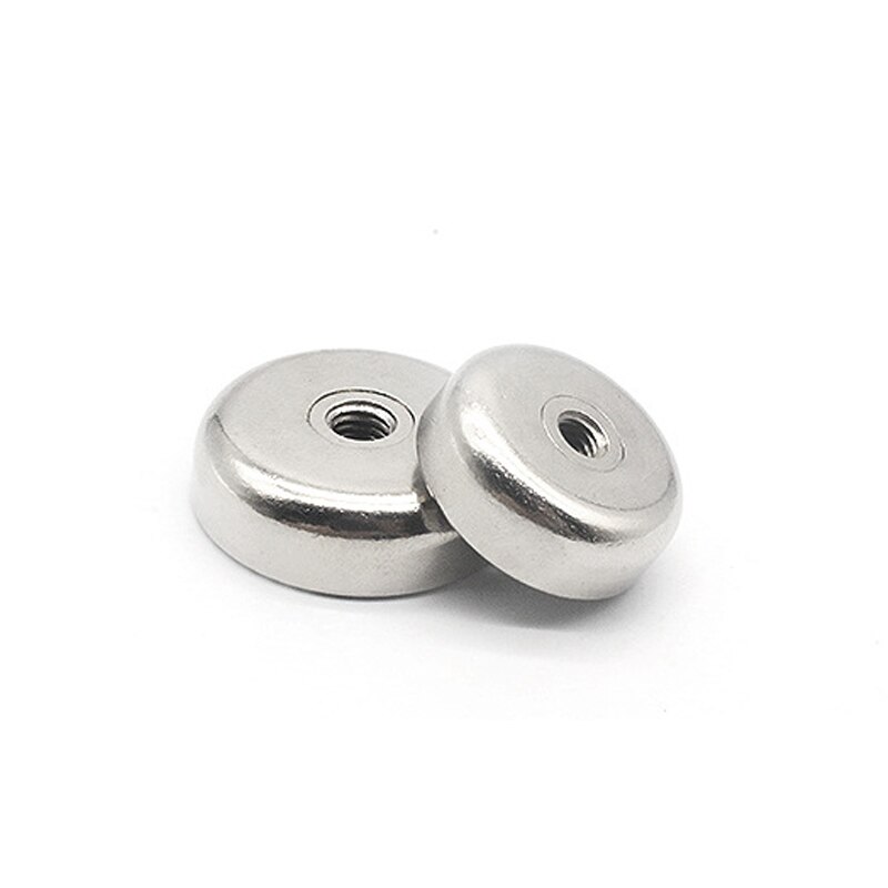 10 Pcs Neodymium Shallow Pot Magnets With Internal Thread Hole have a threaded Stem Flat Threaded Pot Magnet D16mm-D42mm Magnet