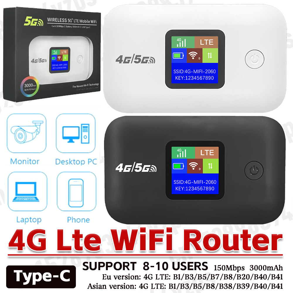 Przenośny kieszonkowy router Wi-Fi 4G 2100mAh wzmacniacz sygnału z gniazdem karty SIM modem bezprzewodowy router bezprzewodowy 4G wzmacniacz Wi-Fi
