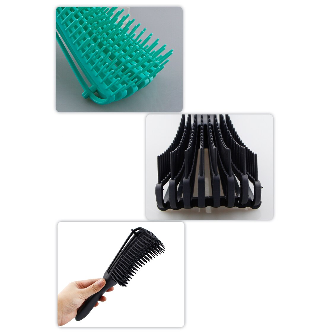 Brosse démêlante 4c brosse démêlante pour cheveux bouclés mouillés épais cheveux crépus ajuster Massage du cuir chevelu démêler brosse à cheveux