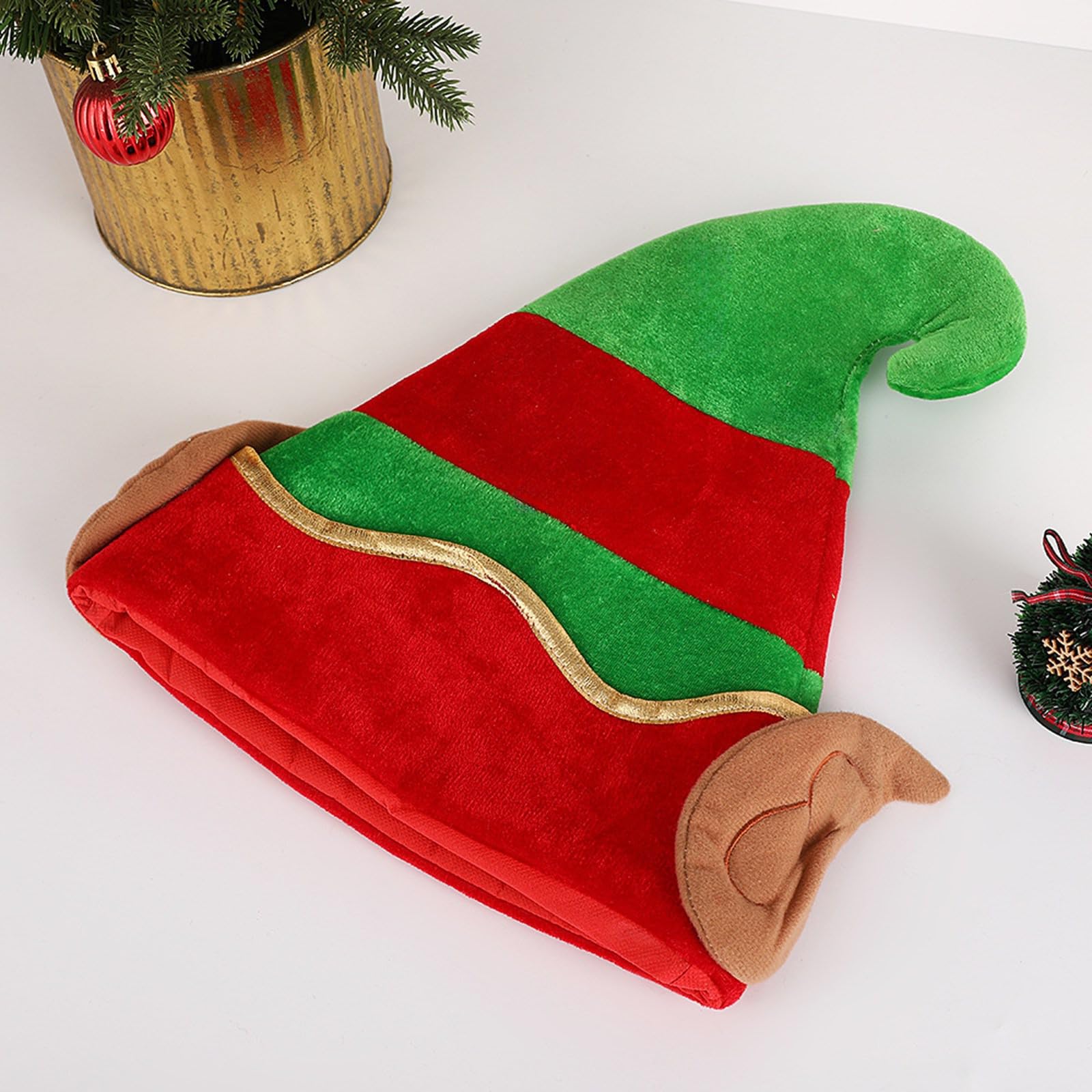 Rode en groene kerstmutsen Kerstmis Unisex Modieuze en comfortabele hoed Kerstdecoratie Props Navidad