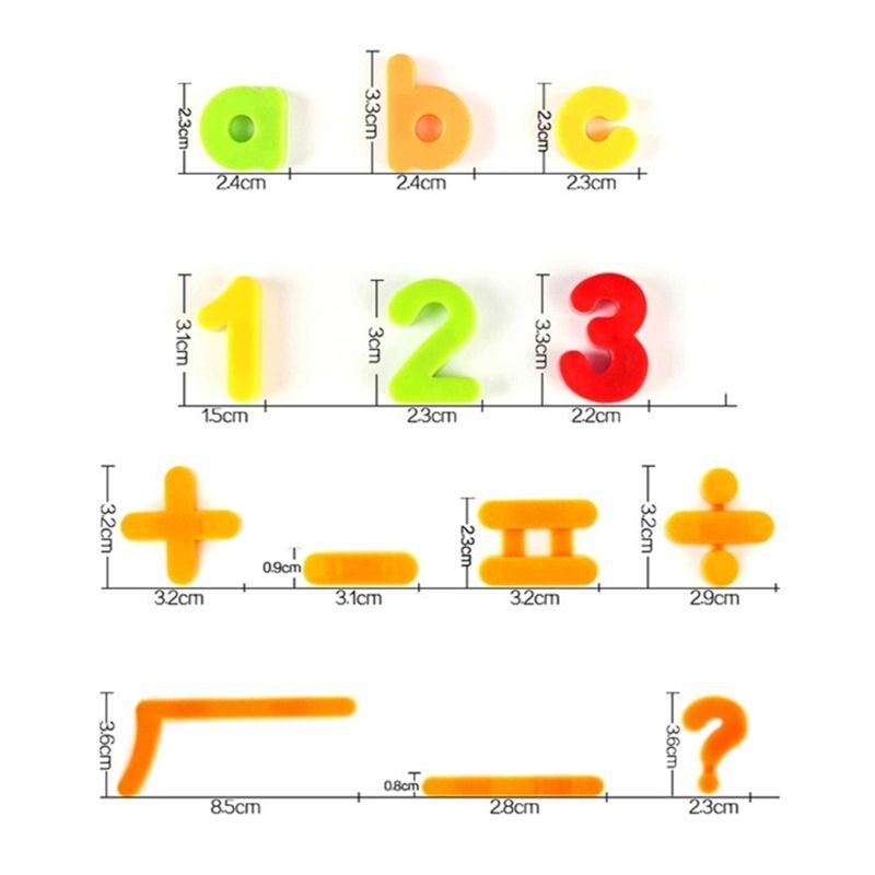 Magnético imanes de alfabeto letras y números de ABC 123 nevera Set de juguetes de plástico educativos en cubo preescolar