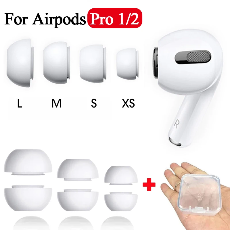 Para Apple AirPods Pro 1/2 generación auriculares de silicona suave tapones para los oídos reemplazo para Air Pods Pro accesorios para auriculares tapones para los oídos