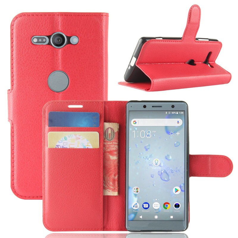 Für Sony Xperia XZ2 Kompakte 5 "fallen Brieftasche Telefon fallen für Sony Xperia XZ2 5.7" kippen Leder Abdeckung fallen etui Fundas Capa Coque
