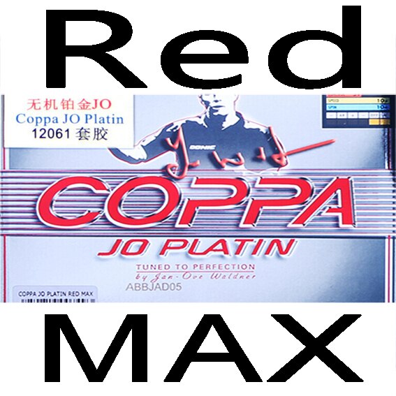 DONIC COPPA JO PLATIN Table Tennis Rubber Pimples in with sponge DONIC ping pong tenis de mesa: red MAX