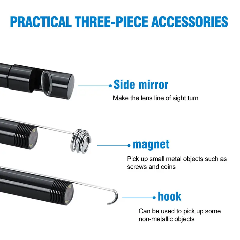 Endoscoopcamera voor iPhone Auto's Endoscopisch Waterdicht 8 LED's Borescope Automotorinspectie iPhone