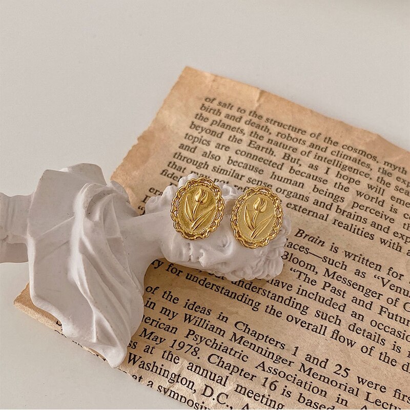 Collar de plata de ley 925 de plata de ley plateada con forma de flor de tulipán, collar de oro y para mujer, joyería de cumpleaños
