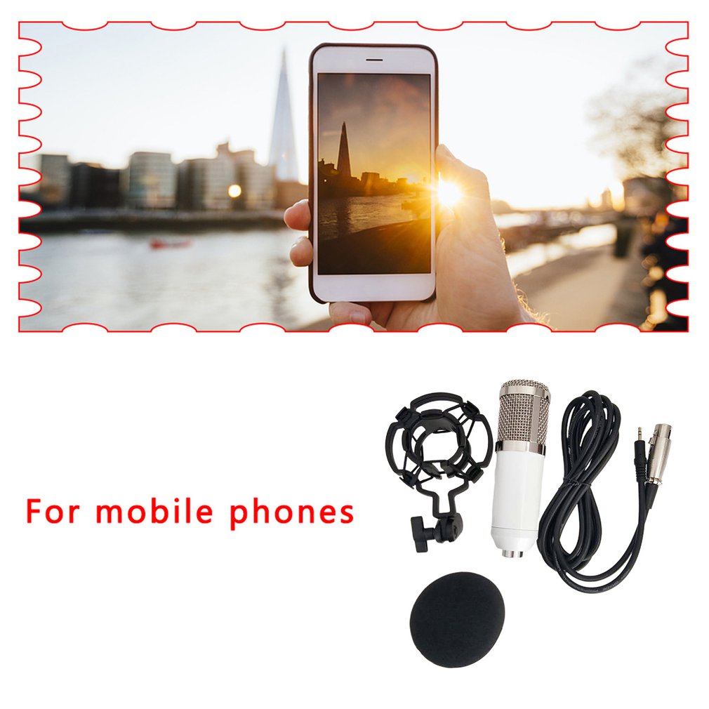 Bm-800 Network K Song Recording Wired Microphone Condenser Microphone Retaining Clip Bracket Voice Service