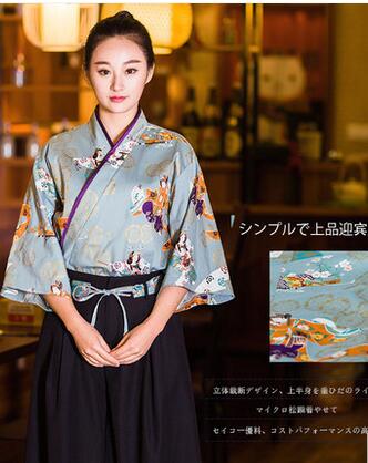 Japoneses nuevos restaurante de estilo de ropa para trabajadores sushi camarera Ropa de Trabajo con falda de las mujeres