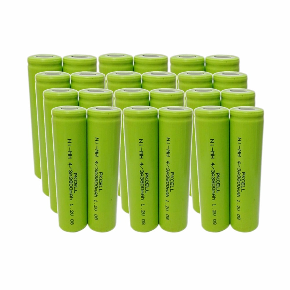 4pcs 4/3A 1.2V rechargeable battery 3800mah 7/5A 17670 17650 ni-mh nimh cell for electric shaver toothbrush
