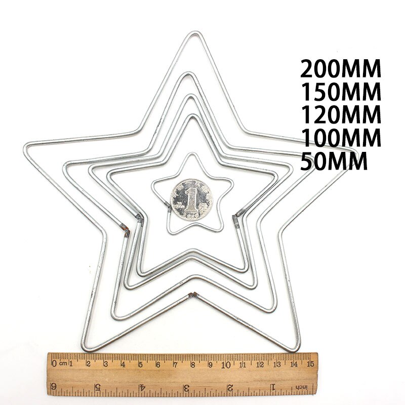 Anneau attrape-rêve en métal, pentagramme, licorne, cœur, macramé, artisanat, bricolage, carillon de mariage, accessoire suspendu: 2