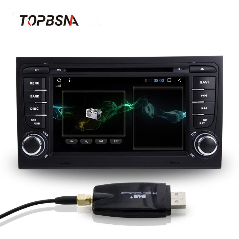 TOPBSNA Digital DAB+ Receiver android Navigation USB interface Antenna interface DAB Radio Tuner + Antenna For Android Car DVD