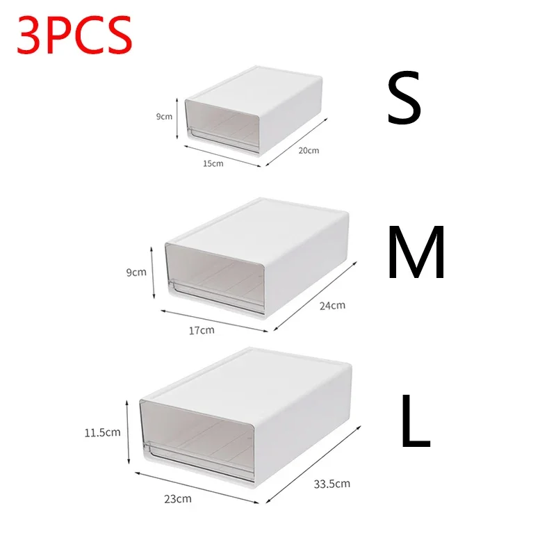 Storage Box Organizer Drawers Desktop Transparent Plastic Office File Storage Boxes Stackable Combination Organizer Cabinet: Brown