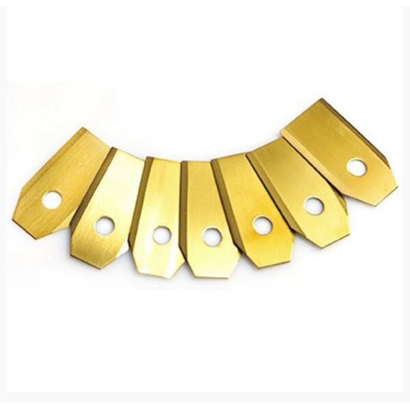 0.75MM Titanium Coated Stainless Steel Lawn Mower Blade Replacement + Screw Parts for Husqvarna Automower 100Pcs