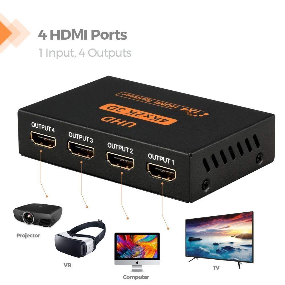 Factory Prijs Hdmi Splitter 1X4 4K X 2K Uhd 1080P 3D 1 In 4 Out 1 Naar 4 Hdmi Splitter Converter