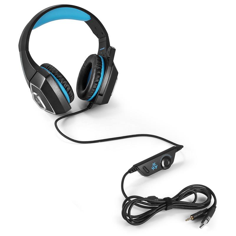 Hunterspider V1-auriculares, de doble Canal, para videojuegos, con micrófono y conector de 3,5 Mm, para dispositivos inteligentes de Audio y videojuegos, para PC y PS4