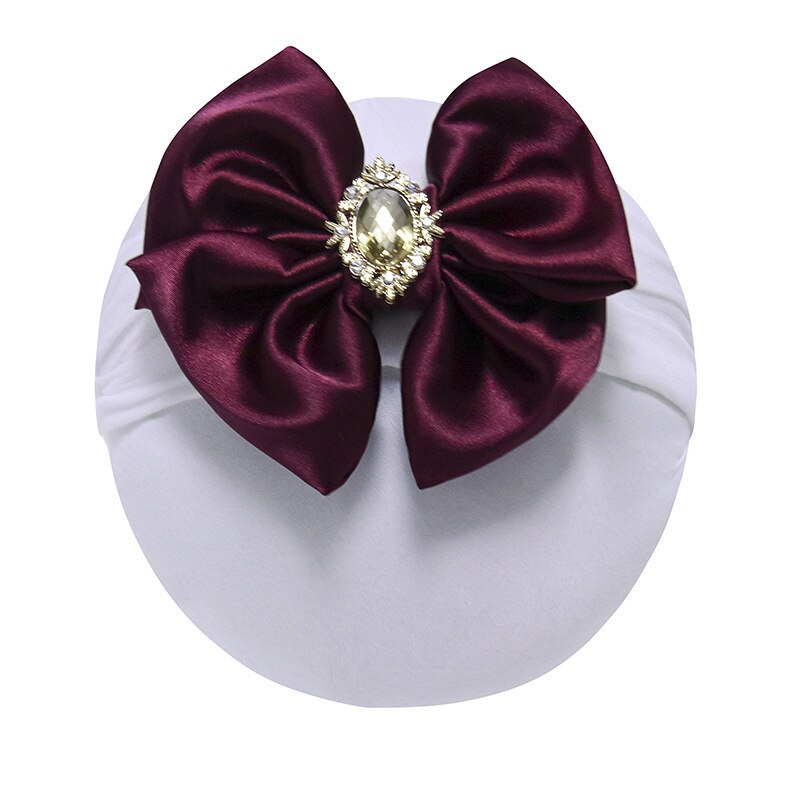 Baby Hoofdband Bow Haarbanden Voor Meisje Corduroy Head Band Baby Peuter Effen Hoofdbanden Hair Band Bow Hoofddeksels Accessoires: Bourgondië