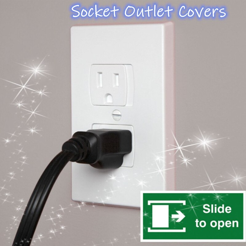 US Plug Self Closing Socket Outlet Covers Power Socket Safe Lock Kids Socket Electrical Protection Outlet Protector Rotate Cover