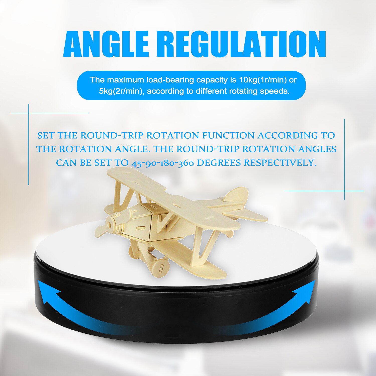 360 Degree Turntable Electric Rotating Turntable Display Stand for Video Photography Props Display Turntable