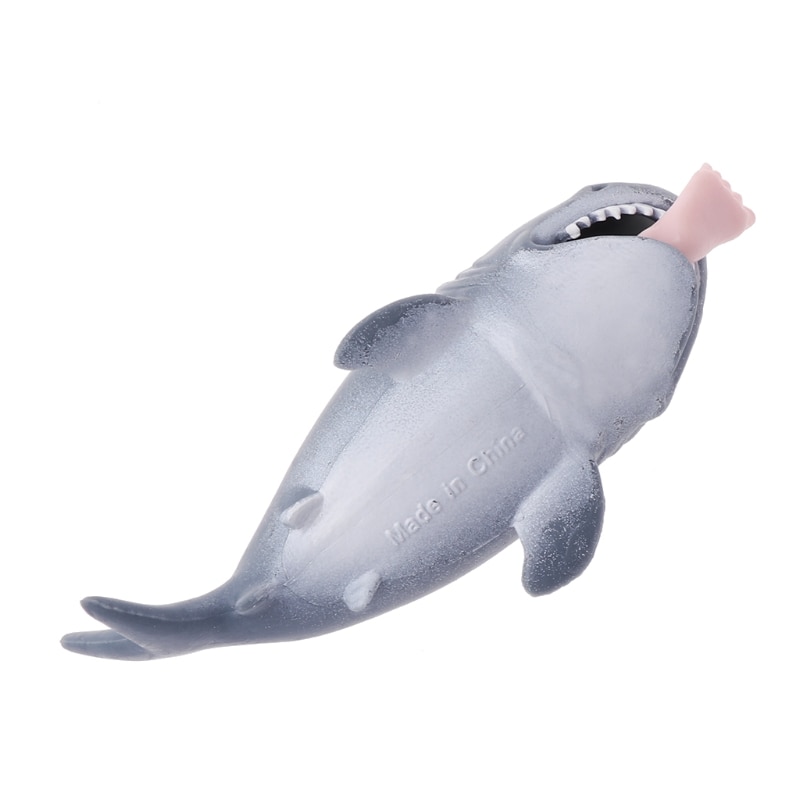 Shark Squeeze Vent Speelgoed Fun Stress Reliever Druk Om Spit Been Kids Novelty