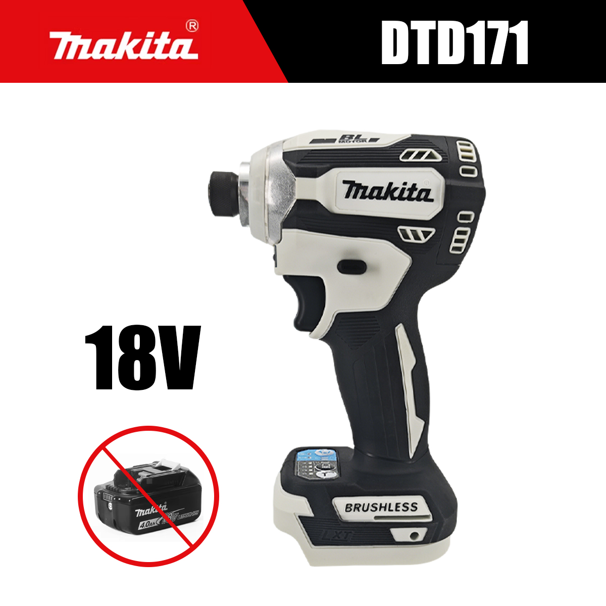 Makita DTD171 Brushless Cordless Impact Driver 18V with LED WorkLight Rechargeable Screwdriver Drills Bare Tool Unit Power Tools: Default Title