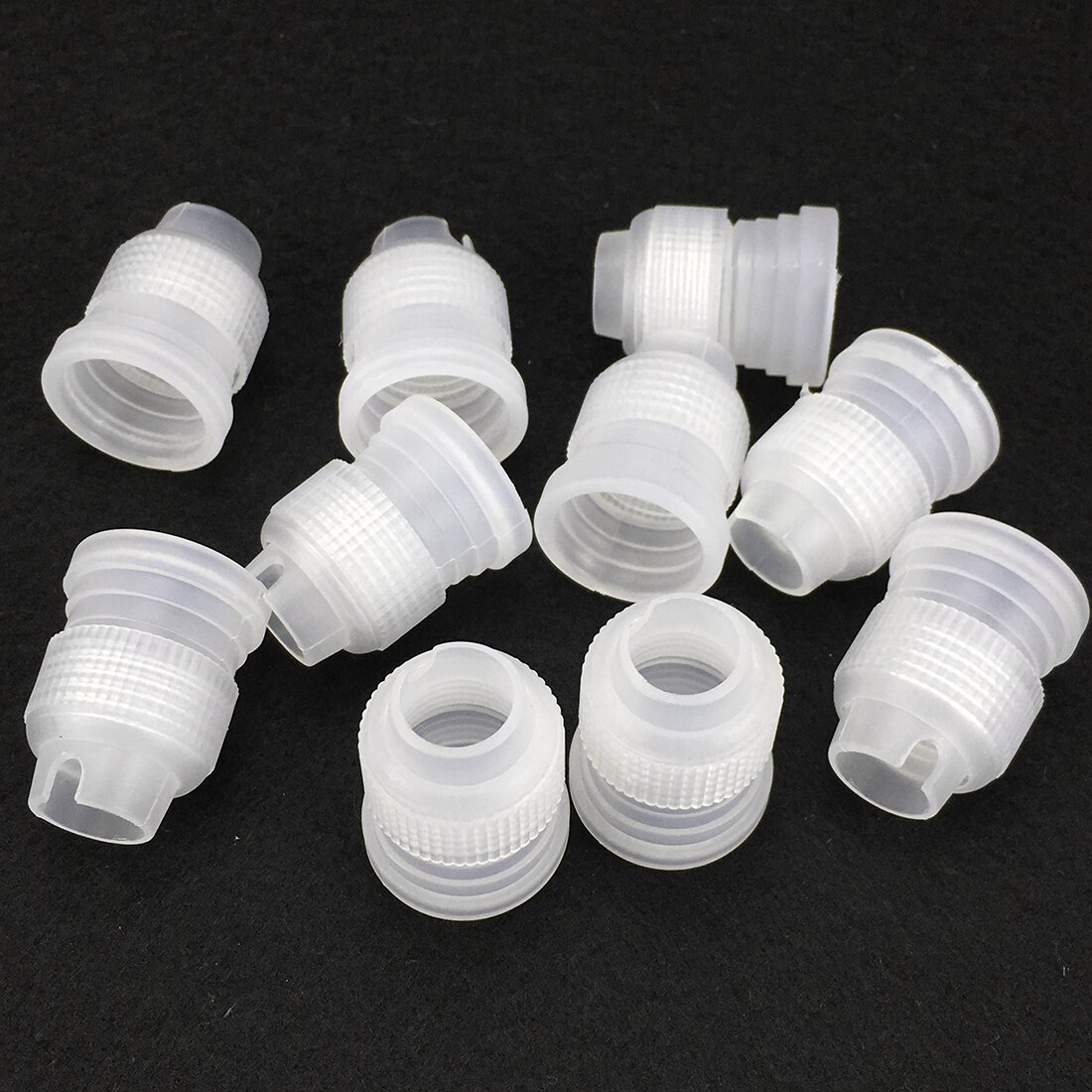 10 Stks/set Pastry Icing Piping Koppelingen Plastic Bakken Cake Decorating Icing Pastry Tassen Tips Nozzles Adapter Gereedschap Cake Gereedschappen