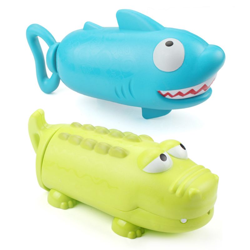 2 Stuks Shark Krokodil Vorm Zomer Water Squirt Speelgoed Spuit Blaster Outdoor Game