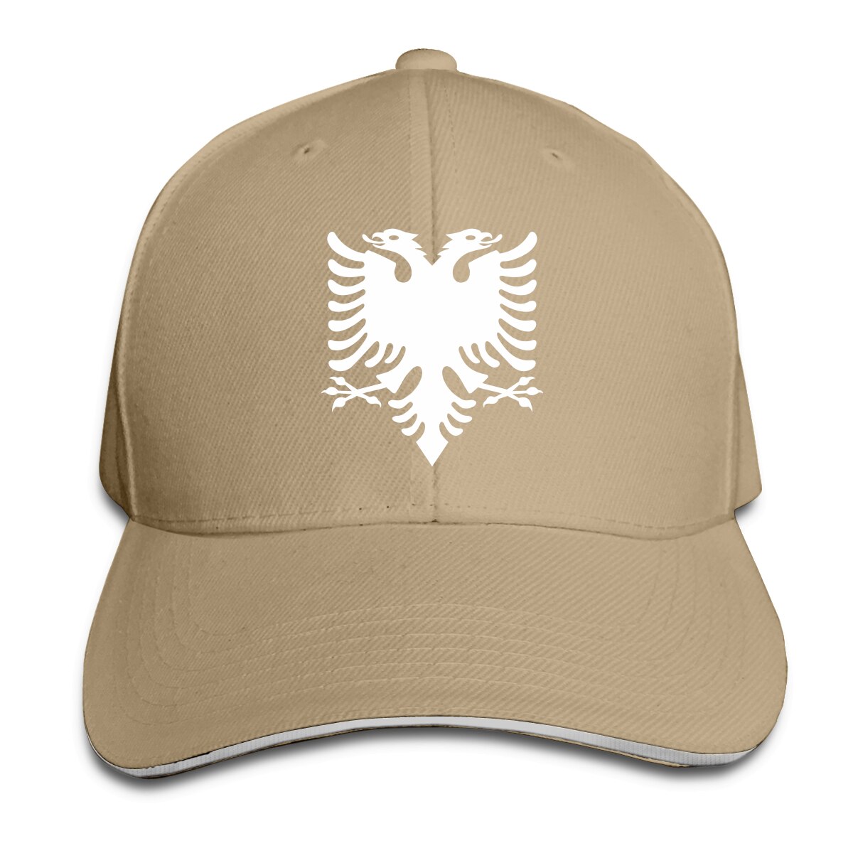 Albania sombreros, gorras de hombres y mujeres, gorros de pico de pato, gorras de béisbol de coche, gorras ajustables de Snapback hip-hop unisex: Caqui